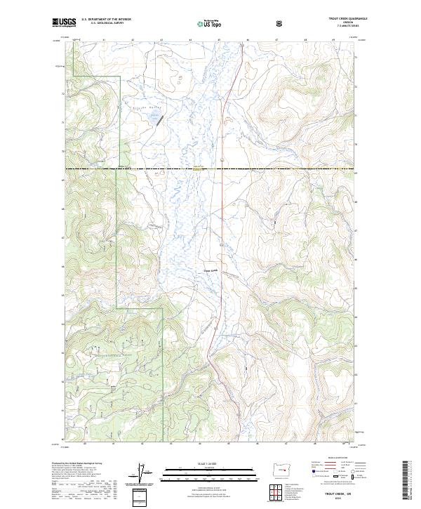 Trout Creek topographic map thumbnail