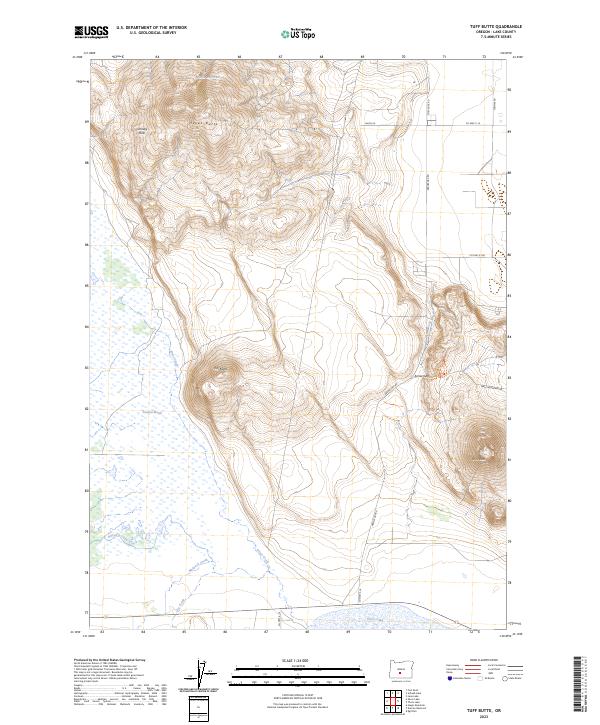 Tuff Butte 2023 topographic map thumbnail