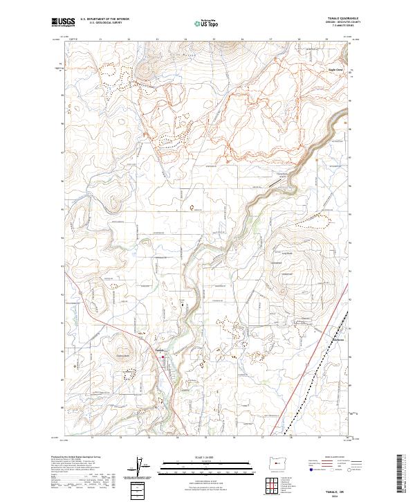 Tumalo 2024 topographic map thumbnail