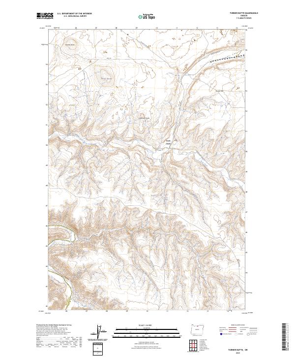 Turner Butte 2023 topographic map thumbnail