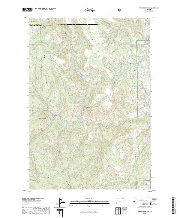 Turner Mountain topographic map thumbnail