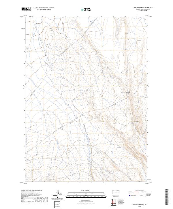 Twelvemile Ridge 2023 topographic map thumbnail