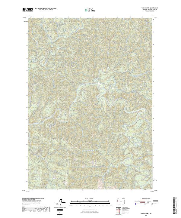 Twin Sisters topographic map thumbnail