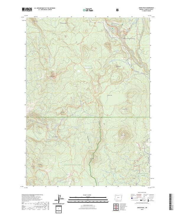 Union Peak 2023 topographic map thumbnail