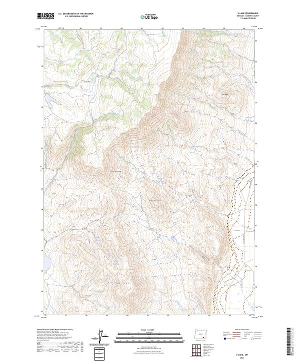 V Lake topographic map thumbnail