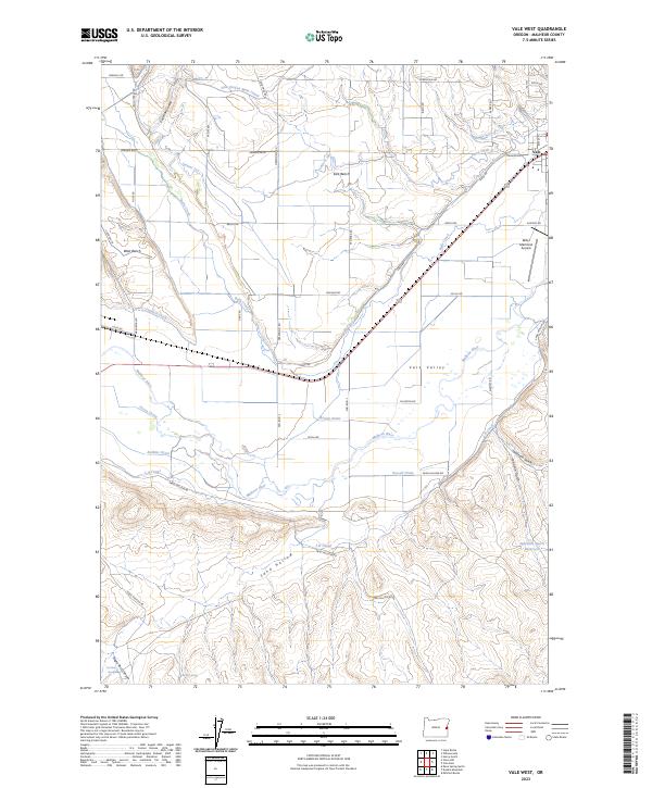 Vale West 2023 topographic map thumbnail