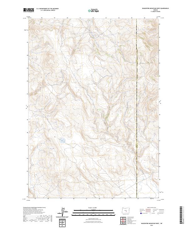 Wagontire Mountain West topographic map thumbnail