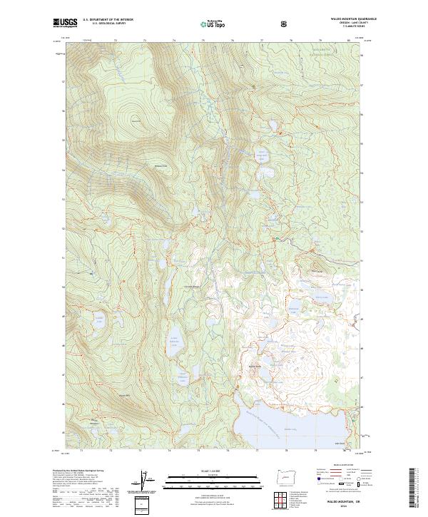 Waldo Mountain 2024 topographic map thumbnail