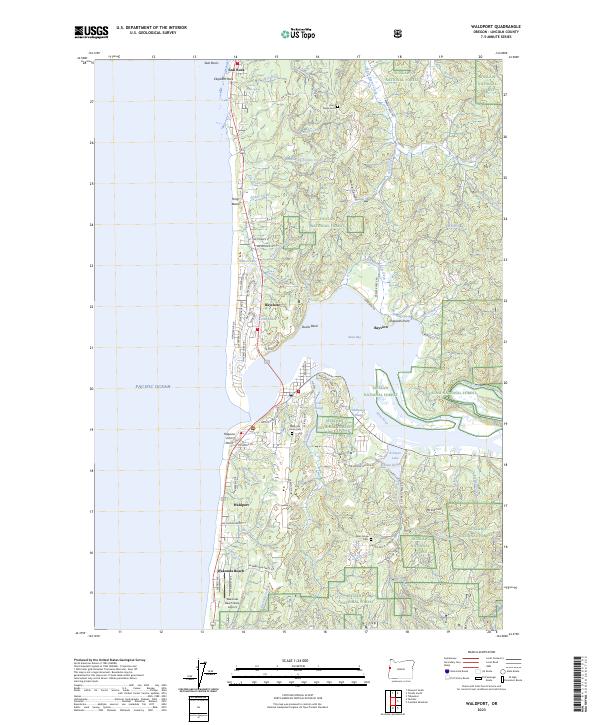 Waldport 2023 topographic map thumbnail