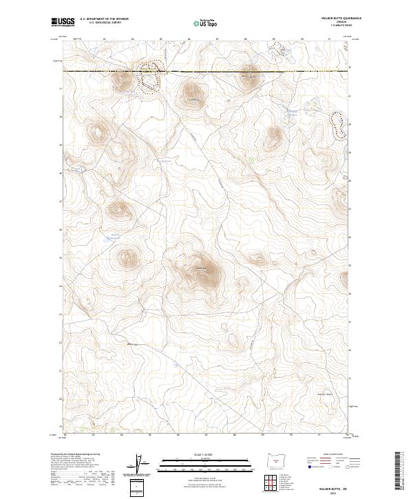Walker Butte 2023 topographic map thumbnail