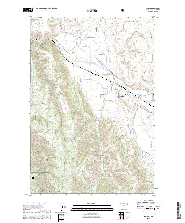 Wallowa 2023 topographic map thumbnail