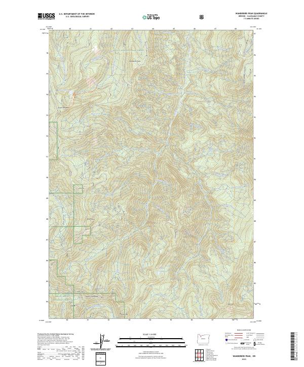 Wanderers Peak 2023 topographic map thumbnail