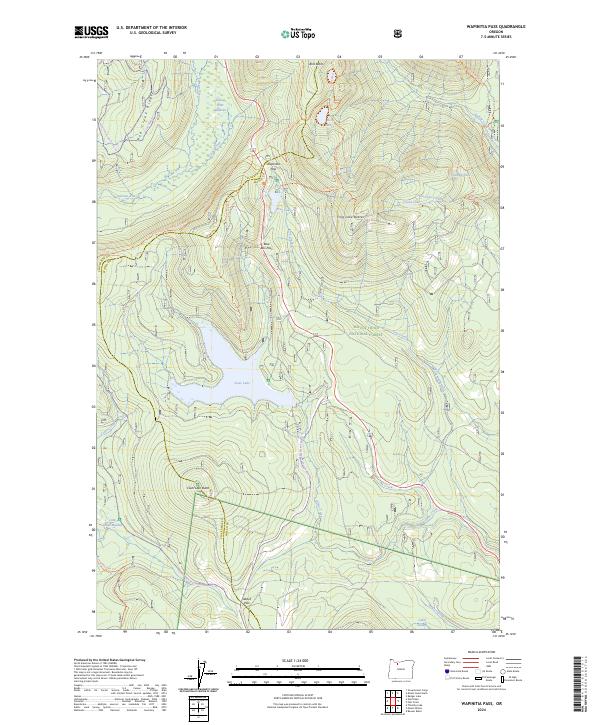 Wapinitia Pass 2024 topographic map thumbnail