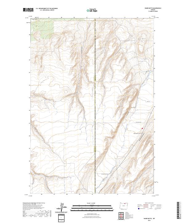 Ward Butte topographic map thumbnail