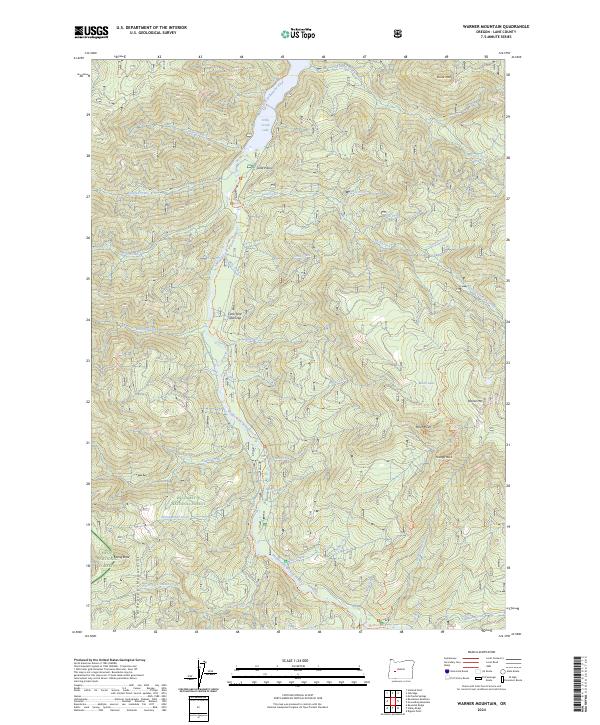 Warner Mountain 2024 topographic map thumbnail