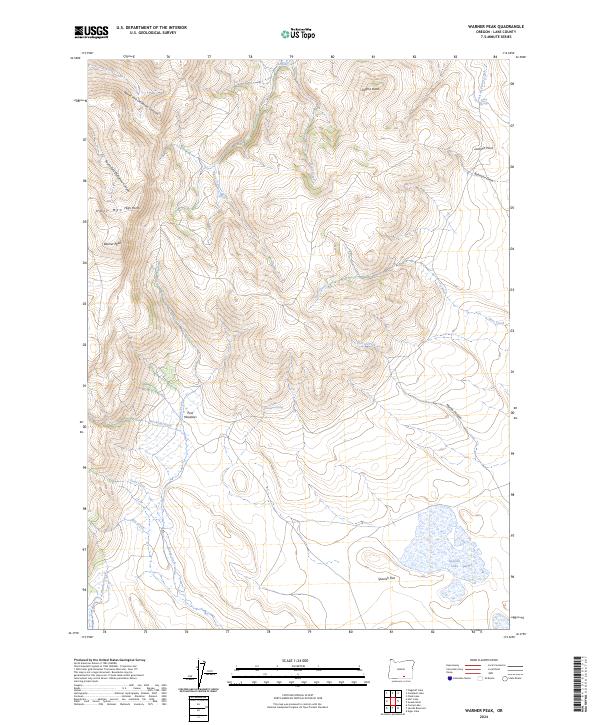 Warner Peak 2024 topographic map thumbnail