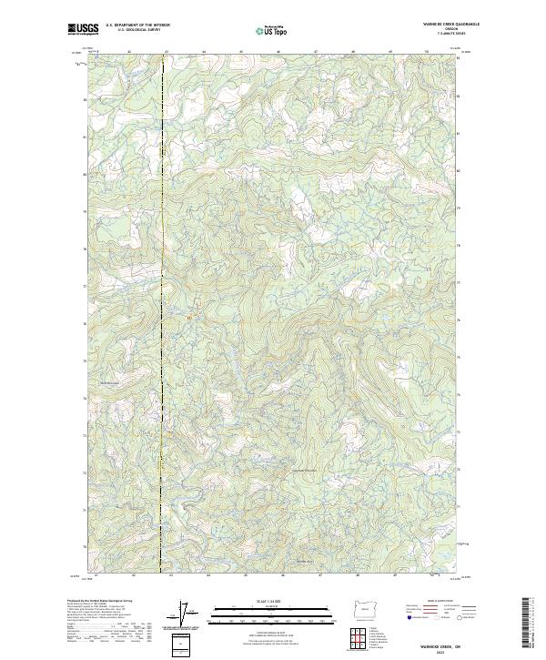 Warnicke Creek topographic map thumbnail