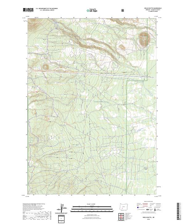 Welch Butte topographic map thumbnail