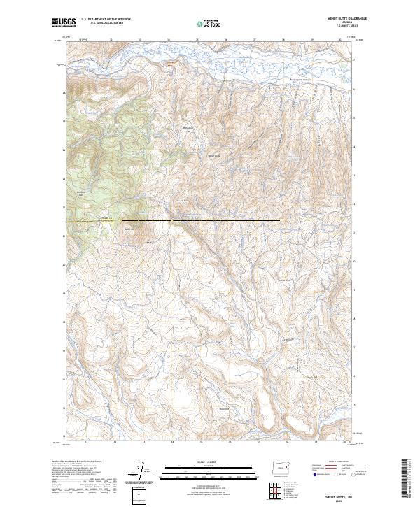 Wendt Butte topographic map thumbnail