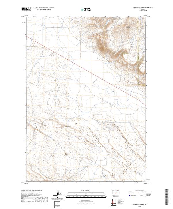 West of Hampton topographic map thumbnail