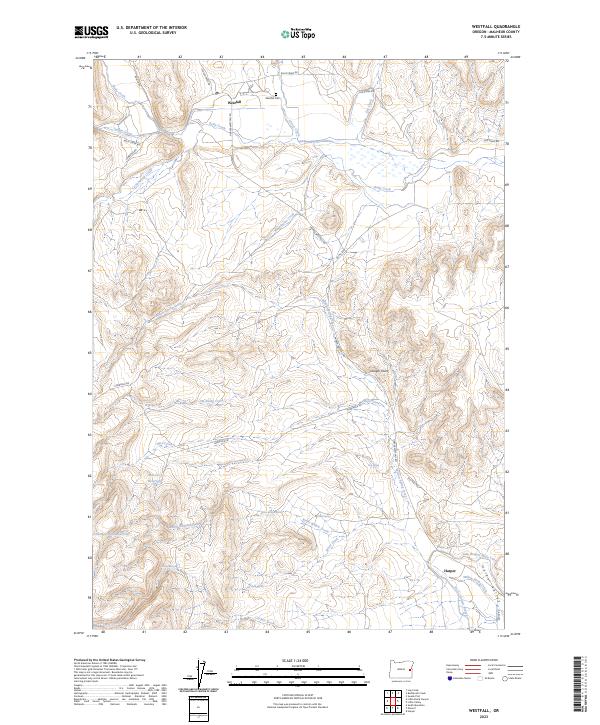Westfall topographic map thumbnail