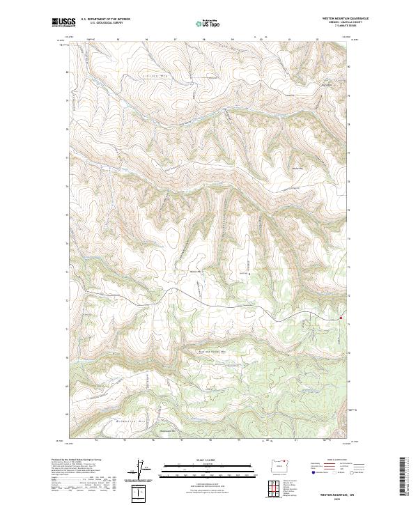 Weston Mountain 2023 topographic map thumbnail