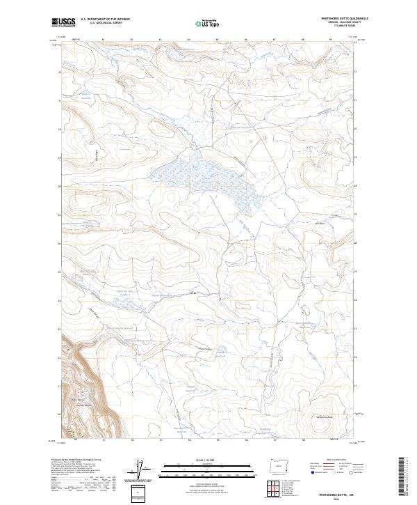 Whitehorse Butte 2024 topographic map thumbnail