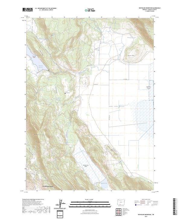 Whiteline Reservoir topographic map thumbnail