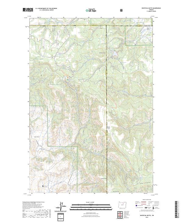 Whitetail Butte topographic map thumbnail