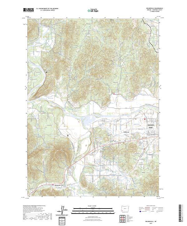 Wilderville 2023 topographic map thumbnail