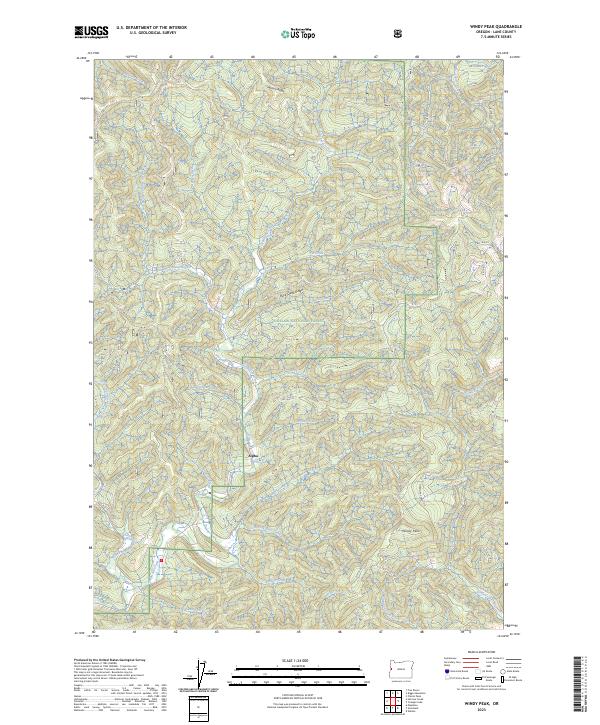 Windy Peak 2023 topographic map thumbnail