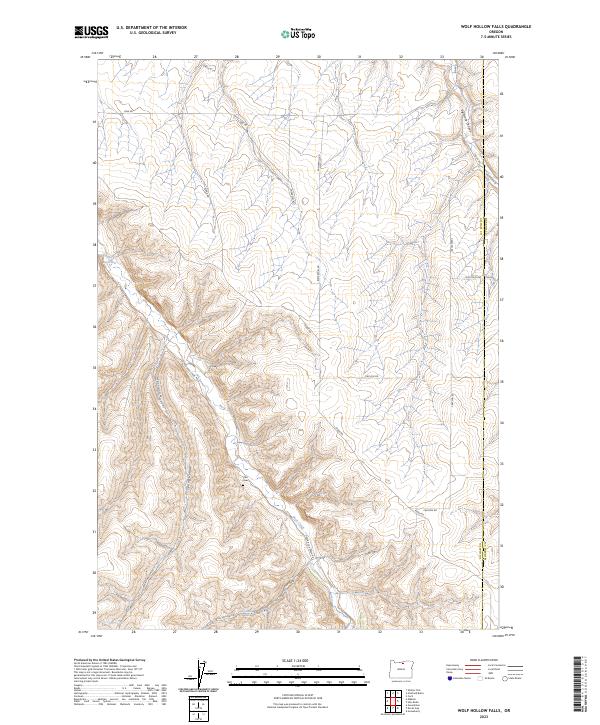 Wolf Hollow Falls topographic map thumbnail