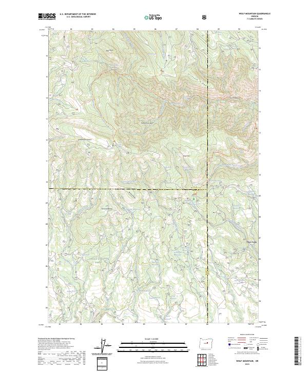 Wolf Mountain 2023 topographic map thumbnail