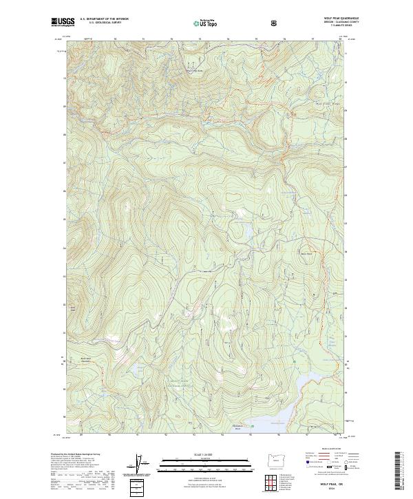 Wolf Peak 2024 topographic map thumbnail