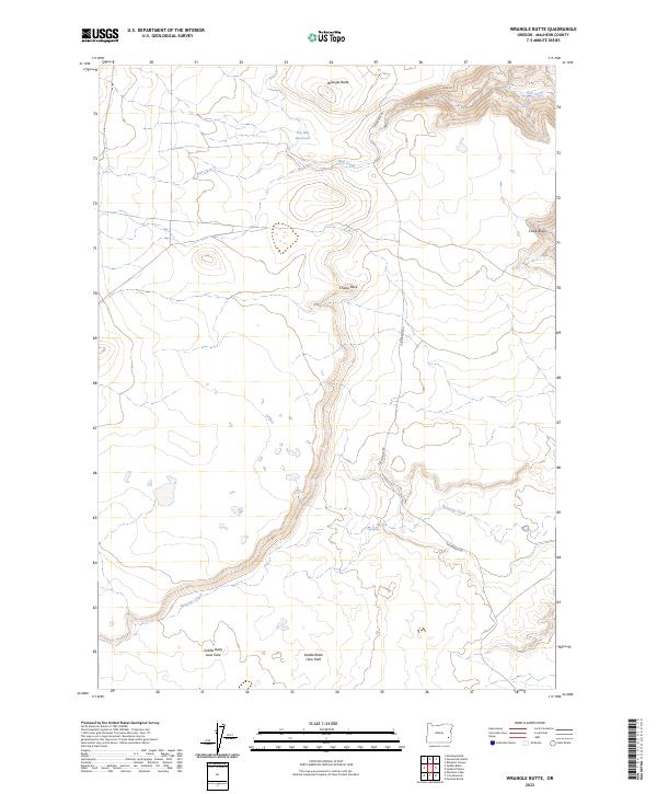 Wrangle Butte 2023 topographic map preview