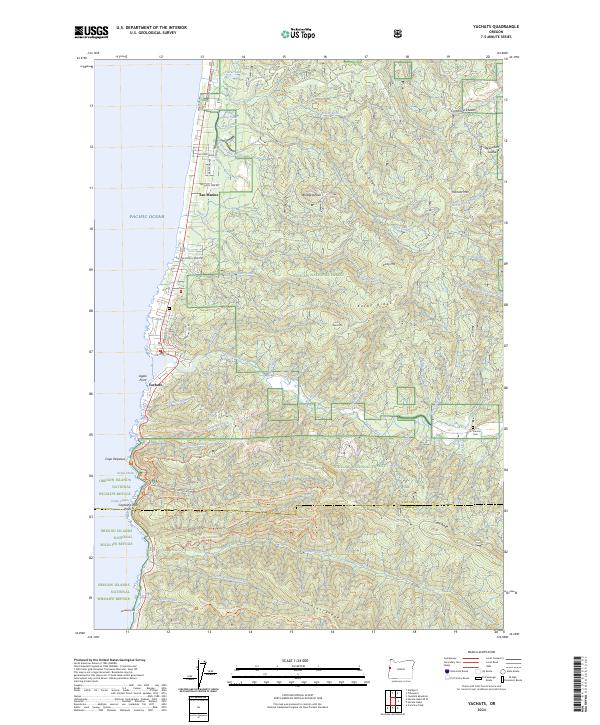Yachats 2024 topographic map thumbnail
