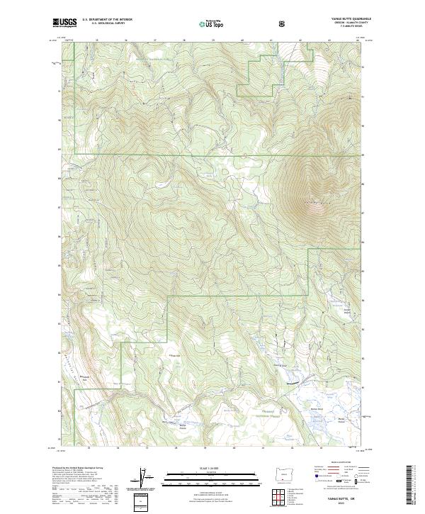 Yainax Butte topographic map thumbnail