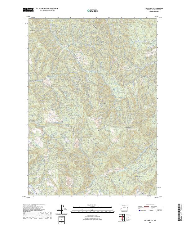 Yellow Butte 2023 topographic map thumbnail