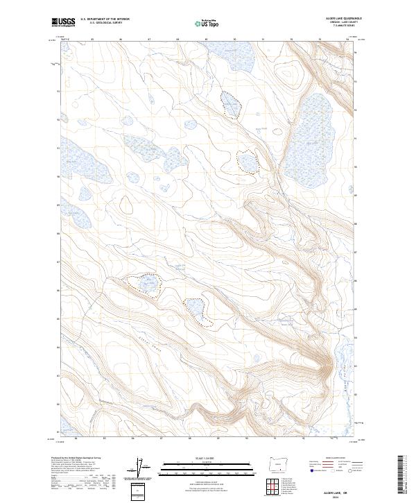 Alger Lake topographic map thumbnail