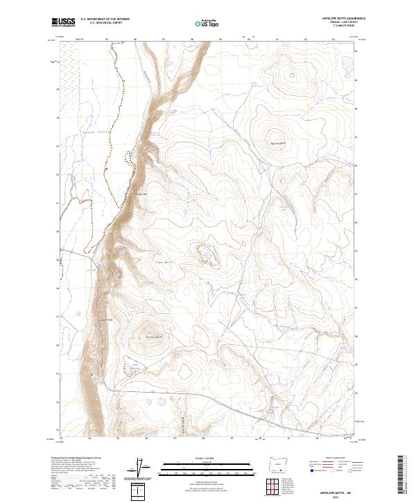 Antelope Butte topographic map thumbnail