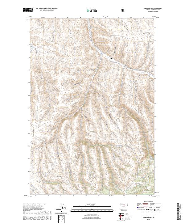 Balm Canyon topographic map thumbnail