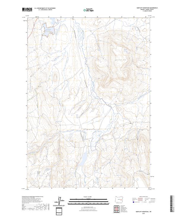 Bartlett Mountain topographic map thumbnail