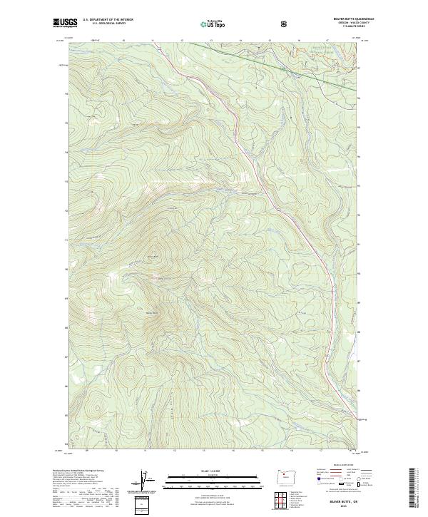 Beaver Butte topographic map thumbnail
