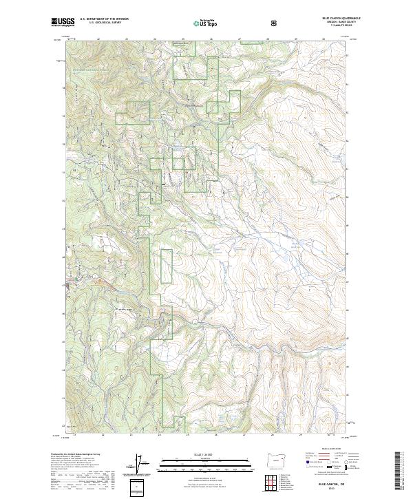 Blue Canyon topographic map thumbnail