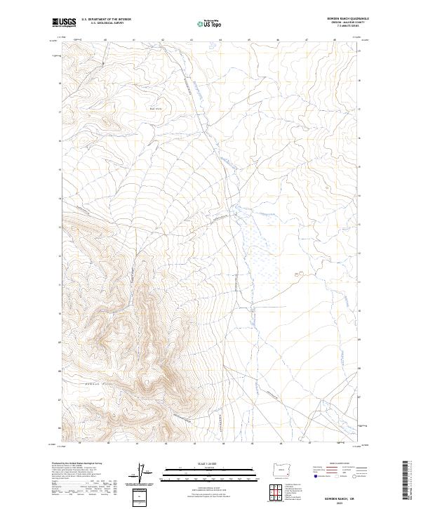 Bowden Ranch topographic map thumbnail