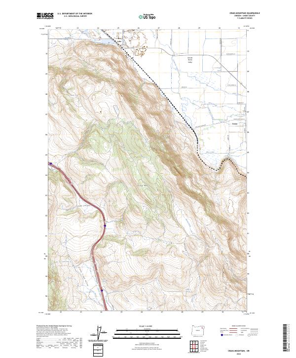 Craig Mountain topographic map thumbnail