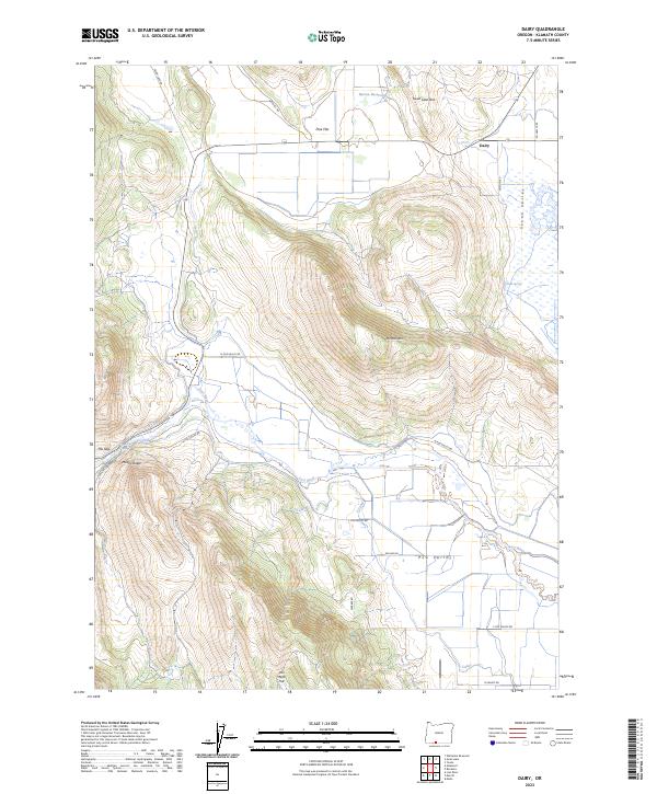 Dairy topographic map thumbnail