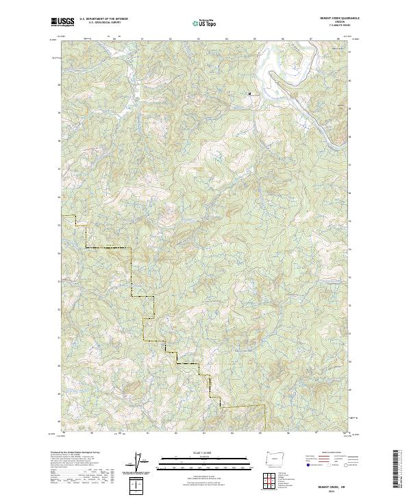 Dement Creek topographic map thumbnail