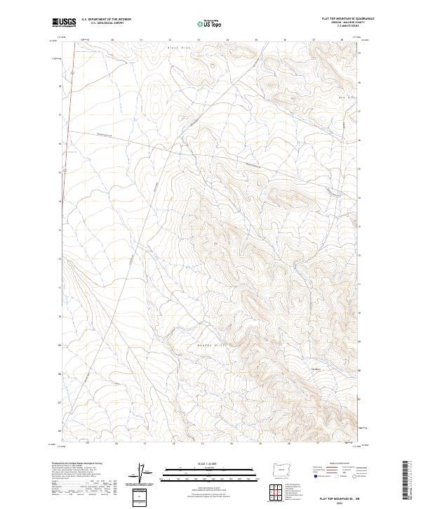 Flat Top Mountain SE topographic map thumbnail