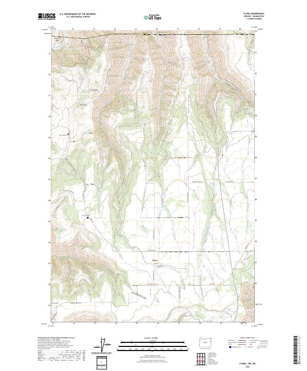Flora topographic map thumbnail